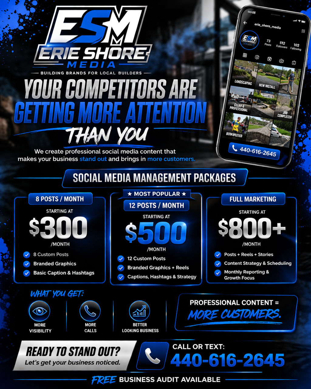 Erie Shore Media social media marketing flyer